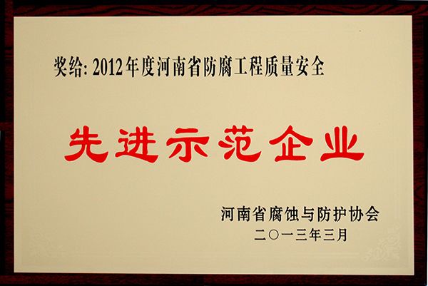 2012年度先进示范企业
